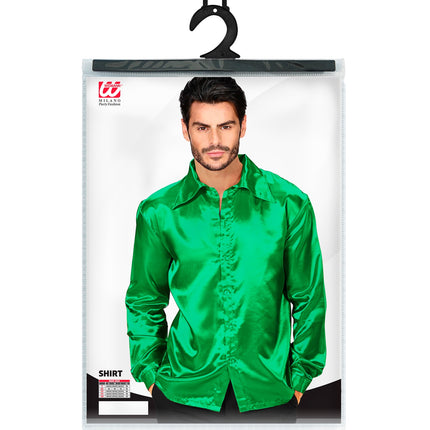 e-carnavalskleding-SYK Heren jaren 70 disco blouse groen