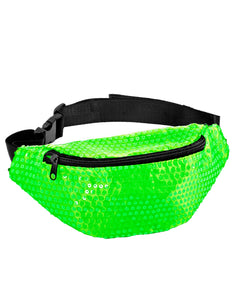 e-carnavalskleding-SYK Heuptasje pailletten neon groen