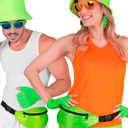 e-carnavalskleding-SYK Heuptasje pailletten neon groen