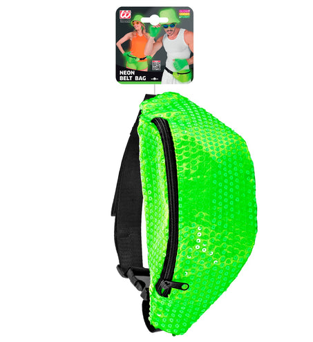 e-carnavalskleding-SYK Heuptasje pailletten neon groen