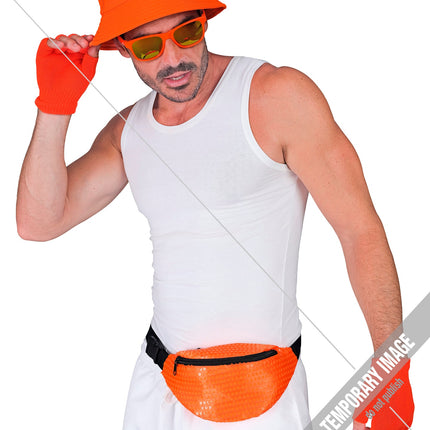 e-carnavalskleding-SYK Heuptasje pailletten neon oranje