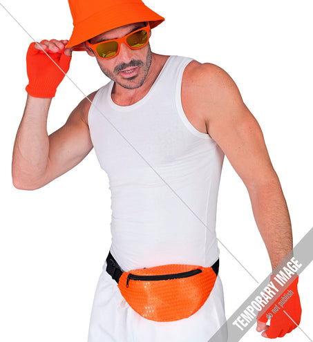 e-carnavalskleding-SYK Heuptasje pailletten neon oranje