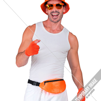 e-carnavalskleding-SYK Heuptasje pailletten neon oranje