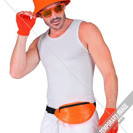 e-carnavalskleding-SYK Heuptasje pailletten neon oranje