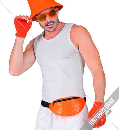 e-carnavalskleding-SYK Heuptasje pailletten neon oranje