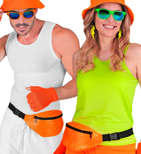 e-carnavalskleding-SYK Heuptasje pailletten neon oranje