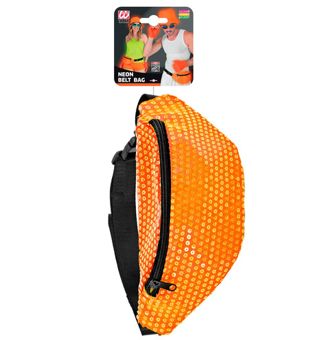 e-carnavalskleding-SYK Heuptasje pailletten neon oranje