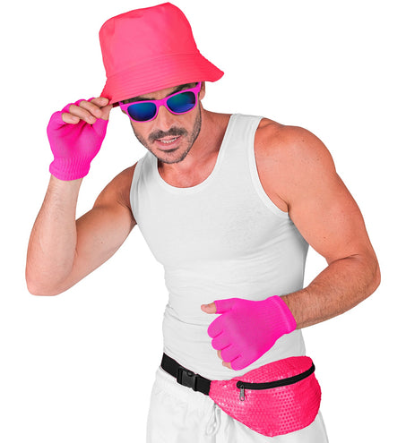 e-carnavalskleding-SYK Heuptasje pailletten neon roze