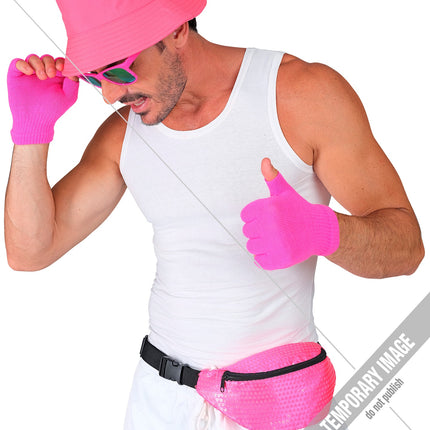 e-carnavalskleding-SYK Heuptasje pailletten neon roze