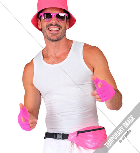 e-carnavalskleding-SYK Heuptasje pailletten neon roze