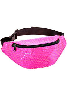 e-carnavalskleding-SYK Heuptasje pailletten neon roze