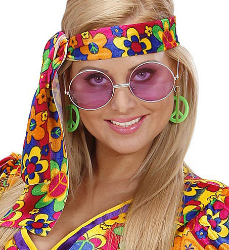 e-carnavalskleding-SYK Hippie bril met gekleurde glazen