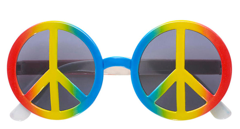 e-carnavalskleding-SYK Hippie bril peace regenboog