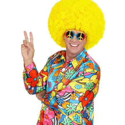 e-carnavalskleding-SYK Hippie bril peace regenboog