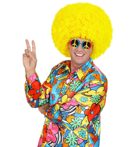 e-carnavalskleding-SYK Hippie bril peace regenboog
