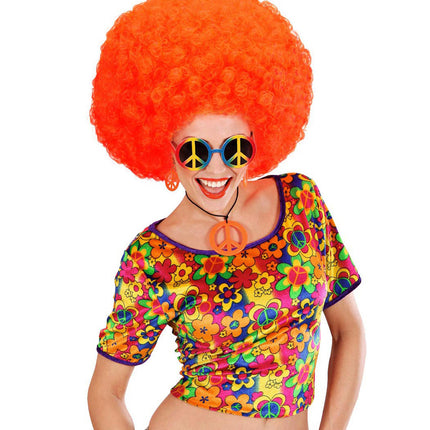 e-carnavalskleding-SYK Hippie bril peace regenboog
