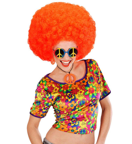 e-carnavalskleding-SYK Hippie bril peace regenboog