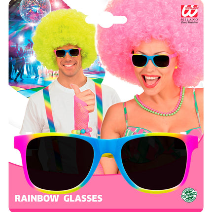 e-carnavalskleding-SYK Hippie bril regenboog karakter
