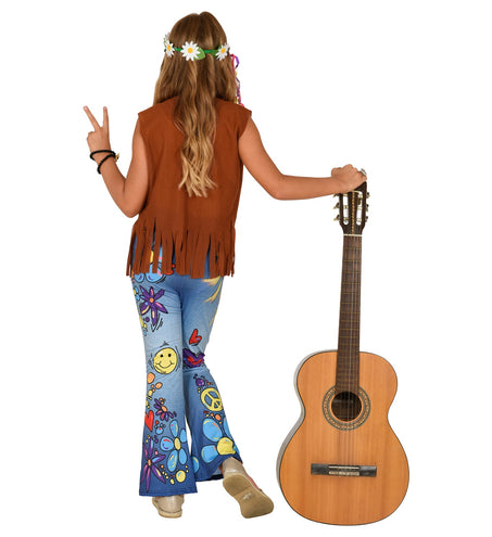 e-carnavalskleding-SYK Hippie broek kinderen 70's