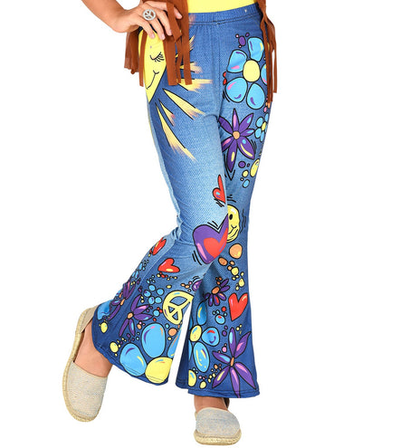 e-carnavalskleding-SYK Hippie broek kinderen 70's