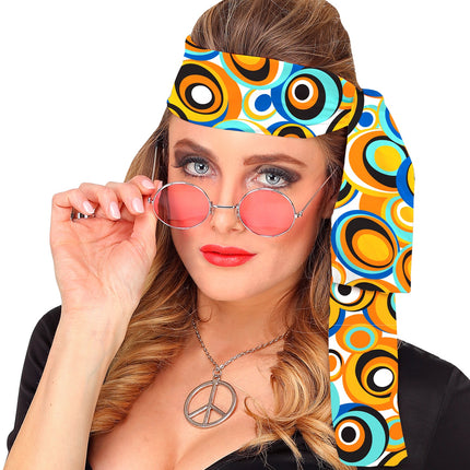e-carnavalskleding-SYK Hippie hoofdband gekleurde bollen