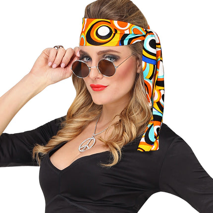 e-carnavalskleding-SYK Hippie hoofdband gekleurde bollen