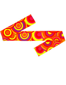 e-carnavalskleding-SYK Hippie hoofdband rood geel oranje
