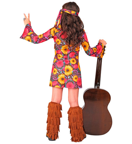 e-carnavalskleding-SYK Hippie jurkje flower power kinderen