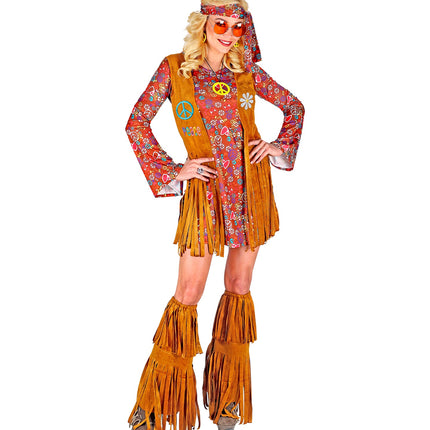 e-carnavalskleding-SYK Hippie jurkje met rafels