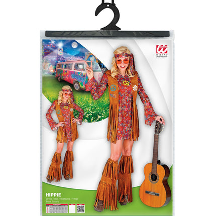 e-carnavalskleding-SYK Hippie jurkje met rafels