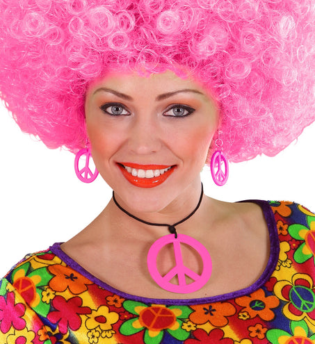 e-carnavalskleding-SYK Hippie ketting en oorbellen groen