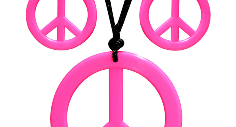 e-carnavalskleding-SYK Hippie ketting en oorbellen groen