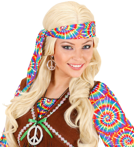 e-carnavalskleding-SYK Hippie ketting en oorbellen Peace