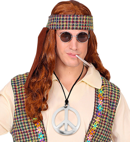 e-carnavalskleding-SYK Hippie ketting peace PVC budget