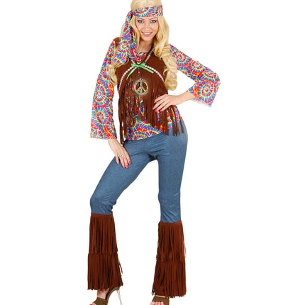 e-carnavalskleding-SYK Hippie kostuum Flower Power dames