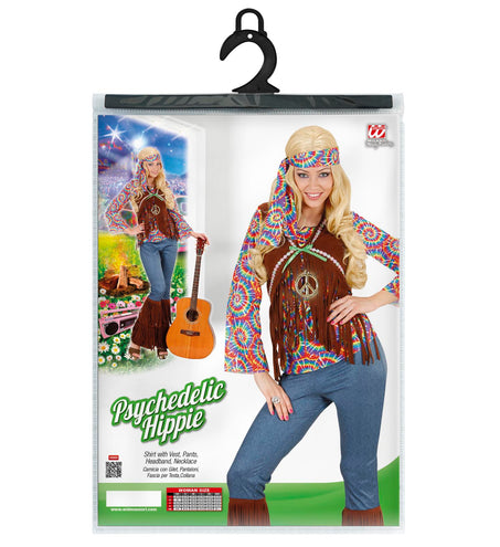 e-carnavalskleding-SYK Hippie kostuum Flower Power dames
