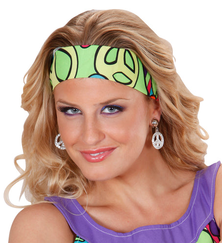 e-carnavalskleding-SYK Hippie oorbellen peace diamantjes