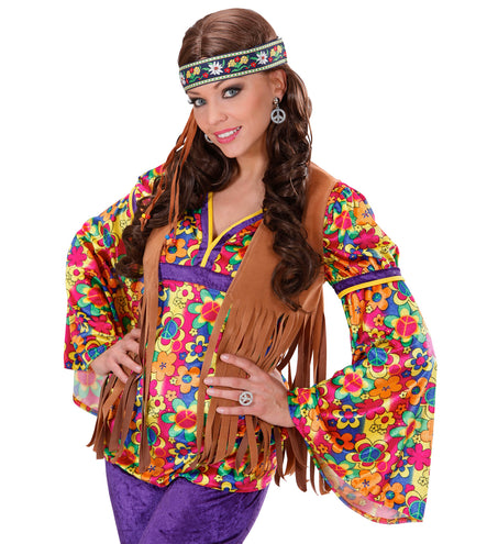 e-carnavalskleding-SYK Hippie oorbellen peace diamantjes