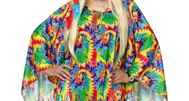 e-carnavalskleding-SYK Hippie poncho psychedelisch