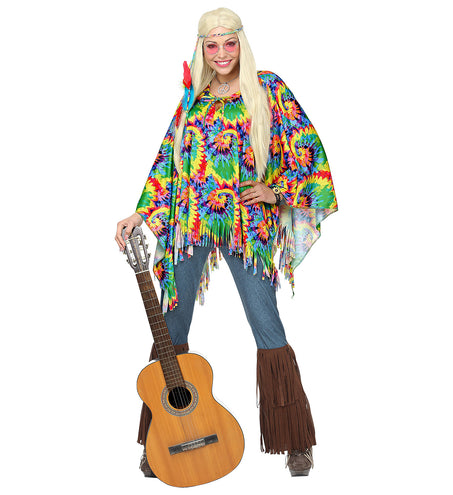 e-carnavalskleding-SYK Hippie poncho psychedelisch