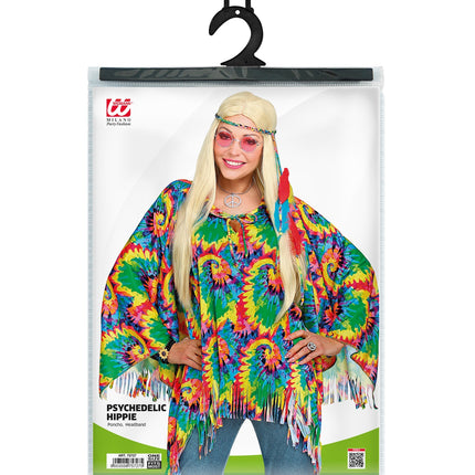 e-carnavalskleding-SYK Hippie poncho psychedelisch