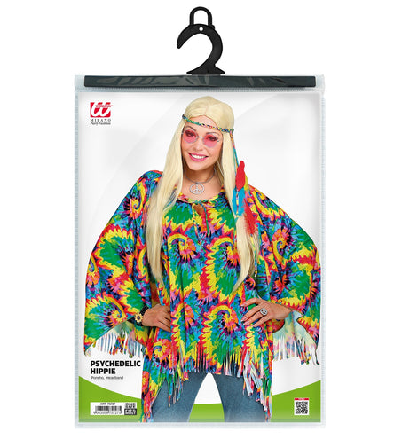 e-carnavalskleding-SYK Hippie poncho psychedelisch