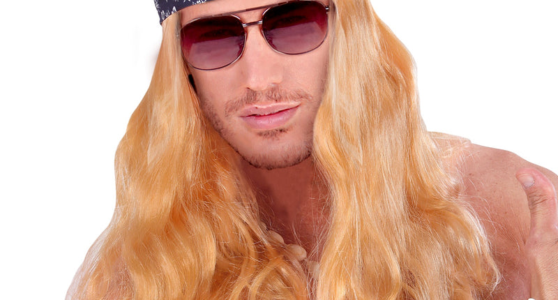 e-carnavalskleding-SYK Hippie pruik blond Califoria dreaming
