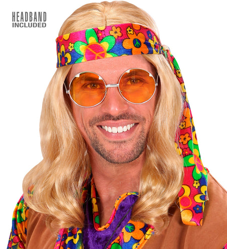e-carnavalskleding-SYK Hippie pruik John Lennon blond
