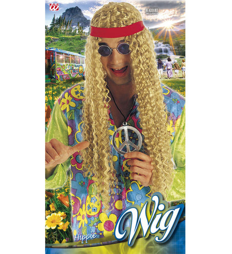 e-carnavalskleding-SYK Hippie pruik wafel met hoofdband