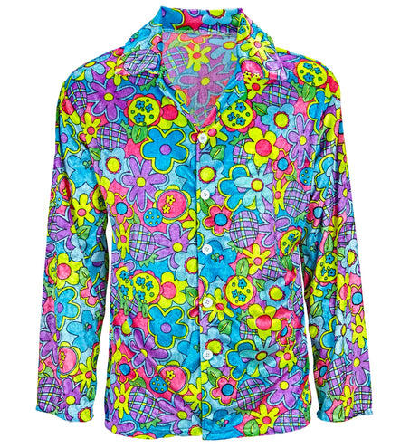 e-carnavalskleding-SYK Hippie shirt flower power