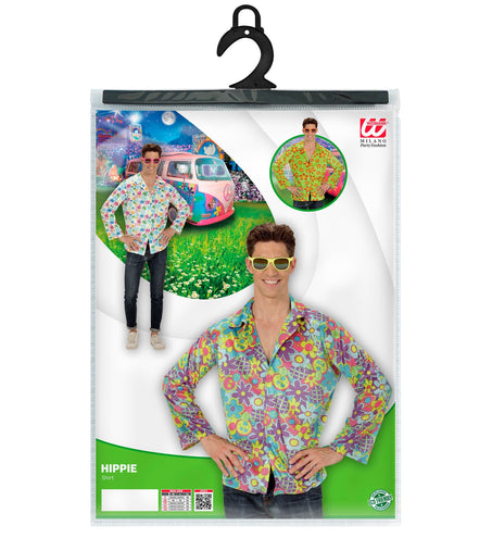 e-carnavalskleding-SYK Hippie shirt flower power