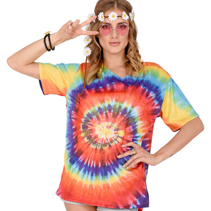 e-carnavalskleding-SYK Hippie shirt Tie-Dye