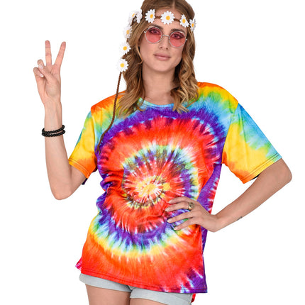 e-carnavalskleding-SYK Hippie shirt Tie-Dye