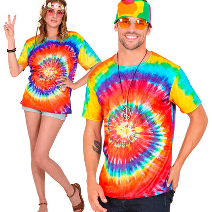 e-carnavalskleding-SYK Hippie shirt Tie-Dye